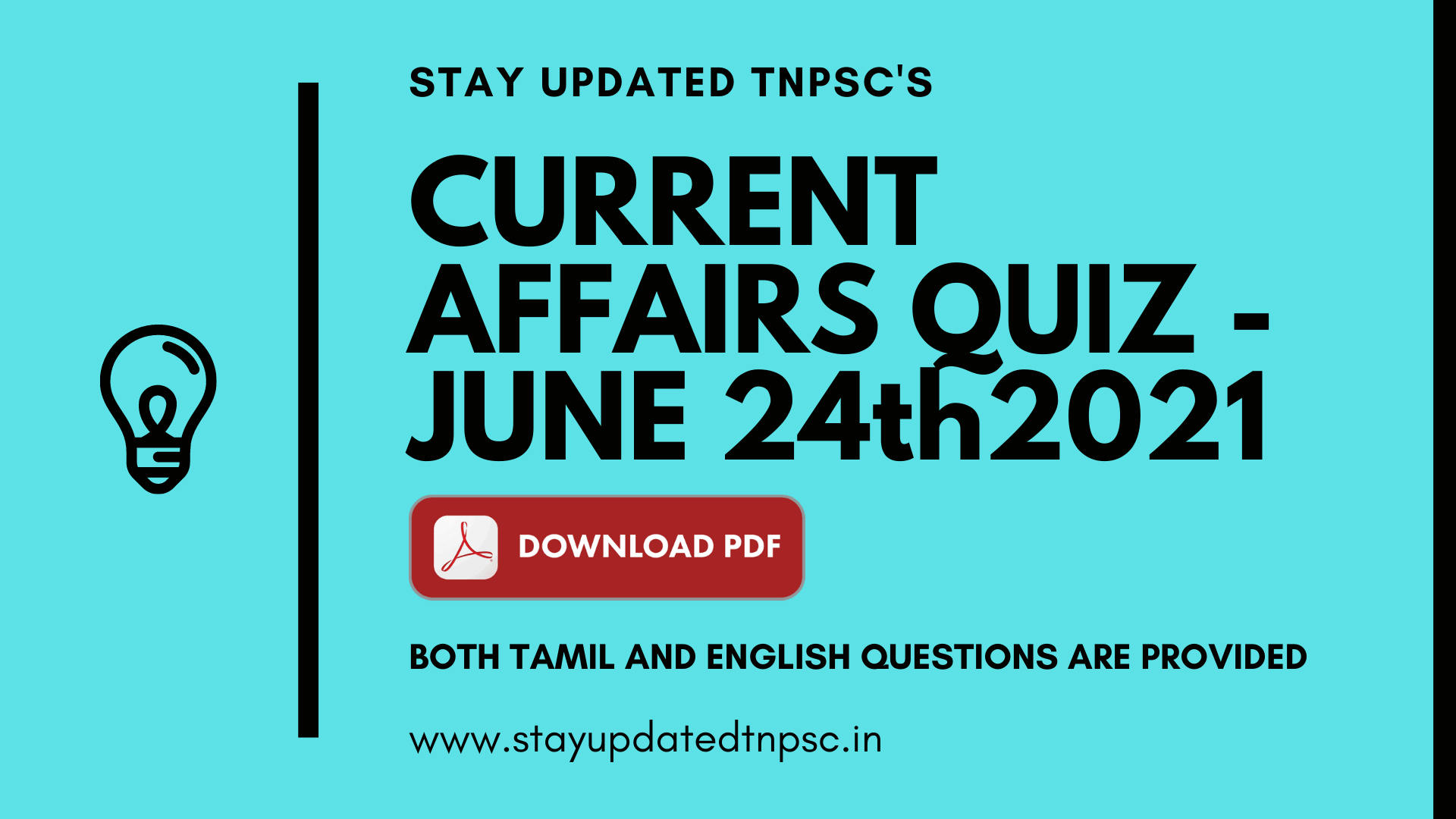 TNPSC DAILY CURRENT AFFAIRS: 24 JUNE 2021 TNPSC தினசரி நடப்பு நிகழ்வுகள்: 24 ஜூன் 2021
