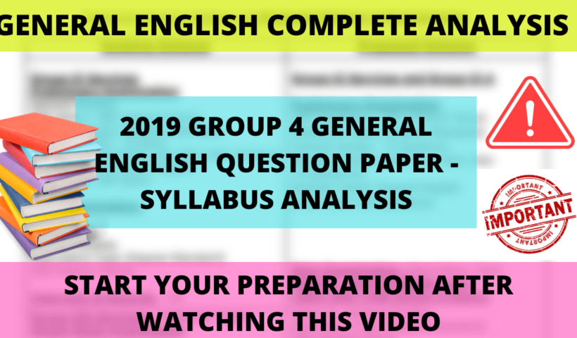 TNPSC General English Group 2 Syllabus 2022
