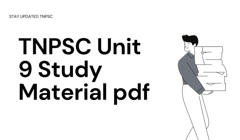 tnpsc unit 9 study material pdf