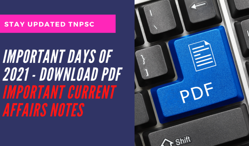 Important Days of 2021 PDF Download