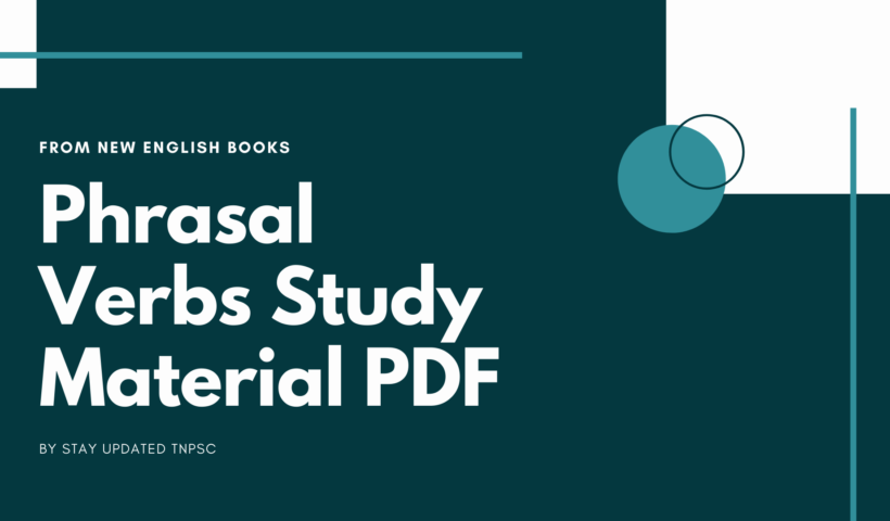 TNPSC Phrasal Verbs Study Material pdf