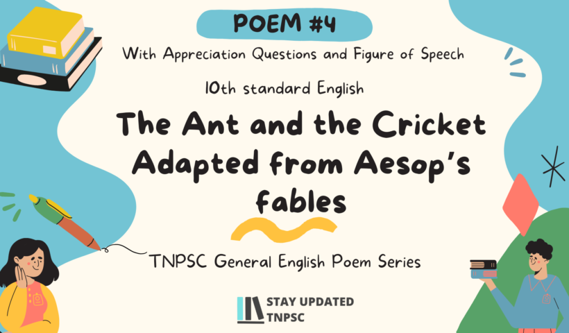 The Ant and the Cricket from 10th English