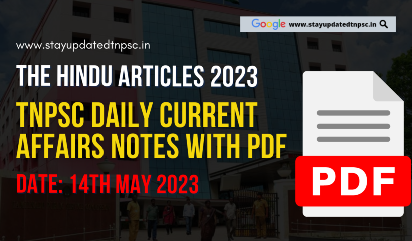 14th May 2023 Current Affairs